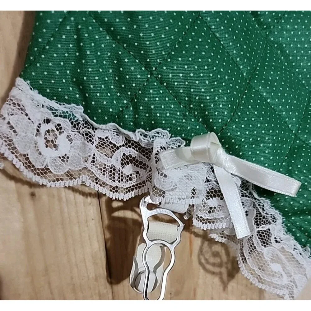 Vintage Handmade Novelty Lingerie‎ Inspired Clothes Pin Bag Hanging with Garters